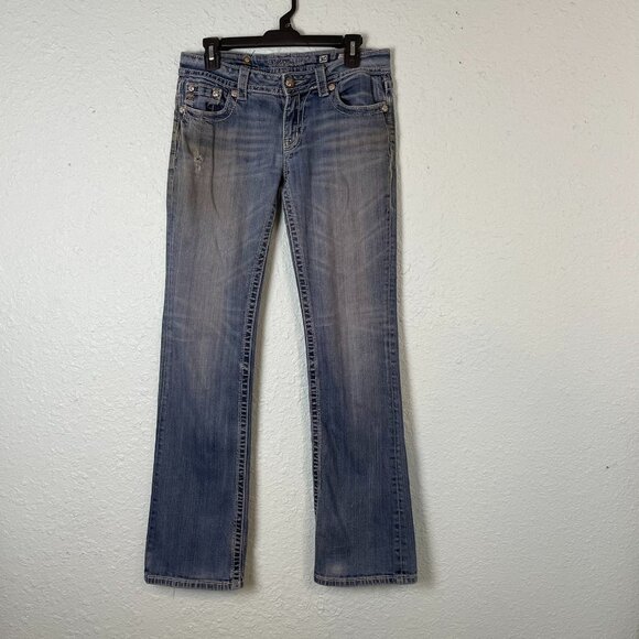 Miss Me Jeans Women’s 30 Bootcut JP5519B Cross Embroidered Flap Pockets Medium W - Picture 1 of 14